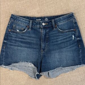 Old Navy Dark Blue curvy OG straight jean shorts size 8